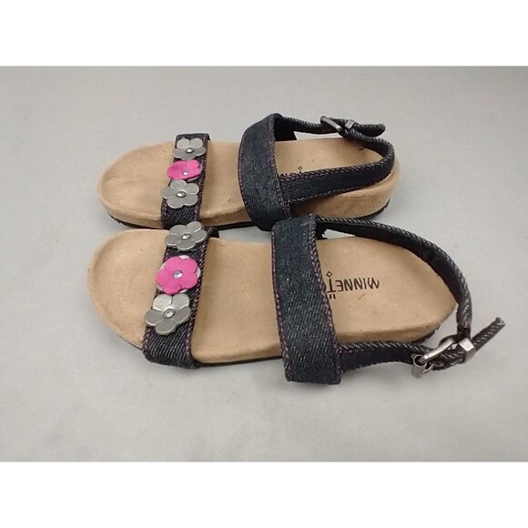 Minnetonka Harmony Black Sandals Toddler Girl's 11 youth - Picture 2 of 7